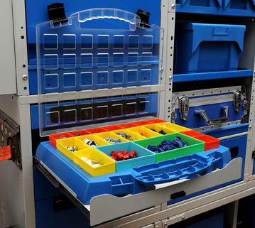 GALAXY valigetta in plastica per furgoni compatibile con arredi Syncro System Torino